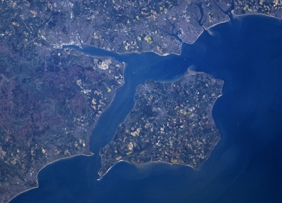 Остров Уайт - снимок из космоса