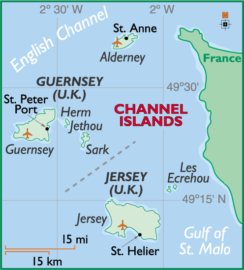 Остров Гернси на карте